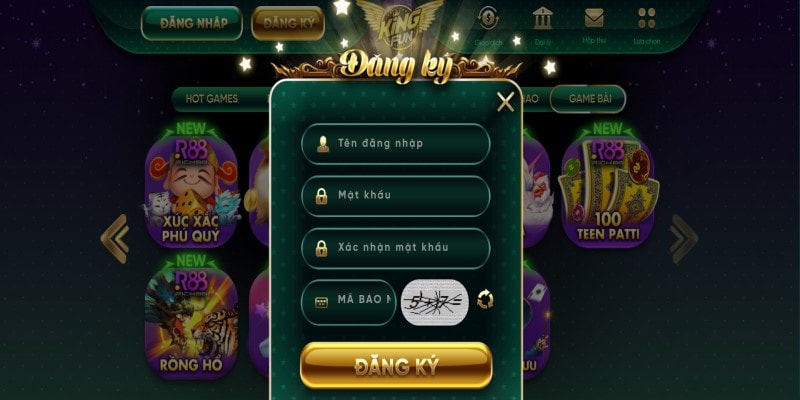 Game bài Kingfun - Đăng ký tài khoản 